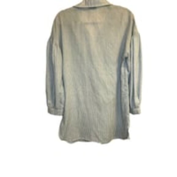 Striped Palms Away Shirt Dress - Picture 2 of 4